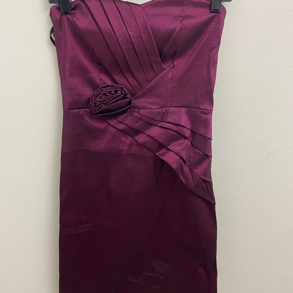 dress, vintage, strapless, purple, large